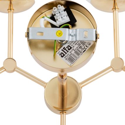 Candelabro suspenso FOTON  6xE14/40W/230V dourado/branco