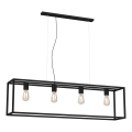 Candelabro suspenso FRAME 4xE27/60W/230V preto