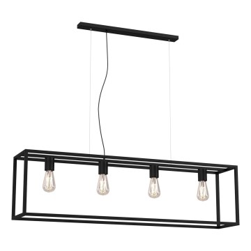 Candelabro suspenso FRAME 4xE27/60W/230V preto