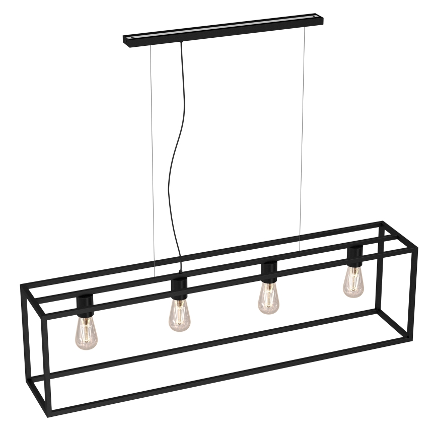 Candelabro suspenso FRAME 4xE27/60W/230V preto