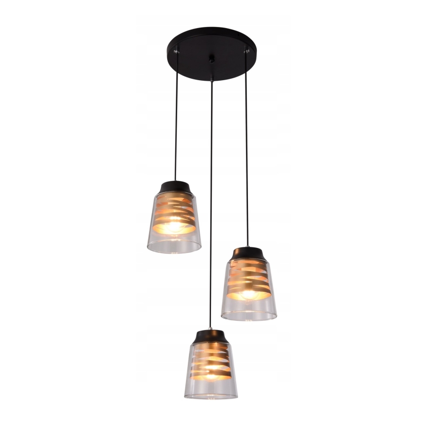 Candelabro suspenso FRESNO 3xE27/60W/230V