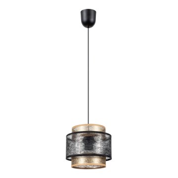 Candelabro suspenso GABI 1xE27/60W/230V dourado/preto diâmetro 20 cm