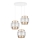 Candelabro suspenso GABI 3xE27/60W/230V dourado/branco diâmetro 45 cm