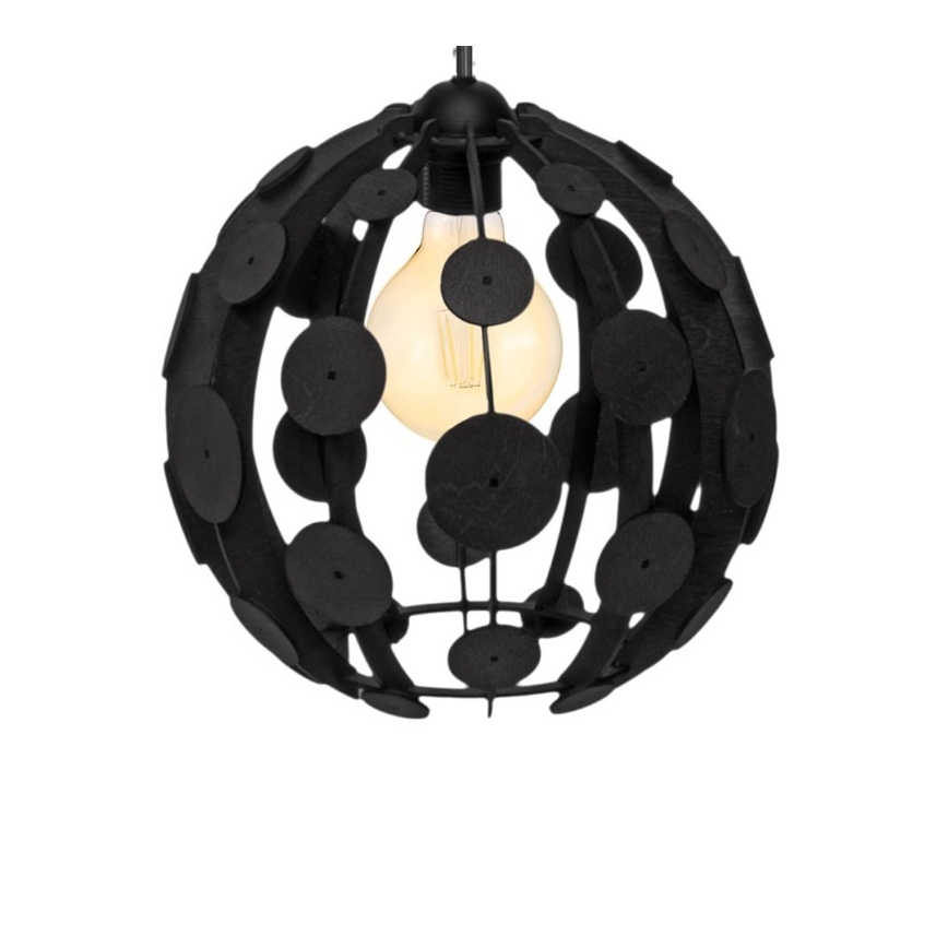 Candelabro suspenso GAIA 3xE27/60W/230V preto/castanho