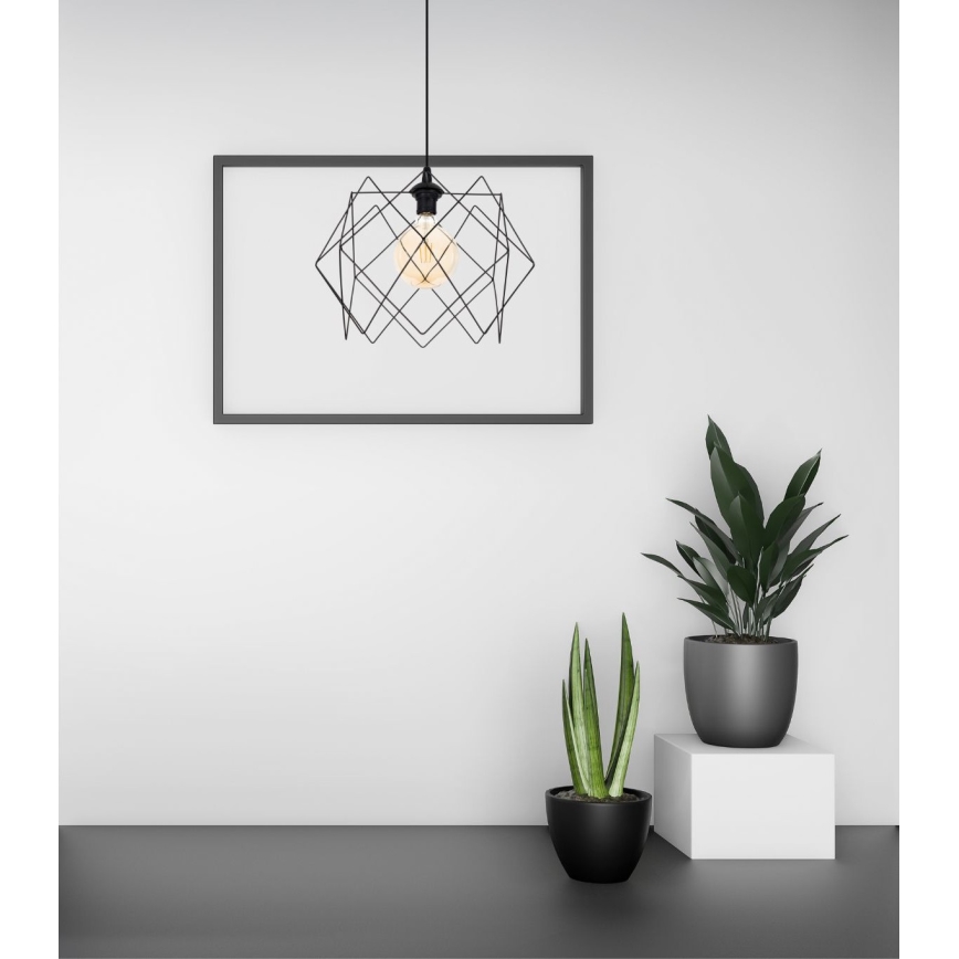 Candelabro suspenso GALL 1xE27/60W/230V preto