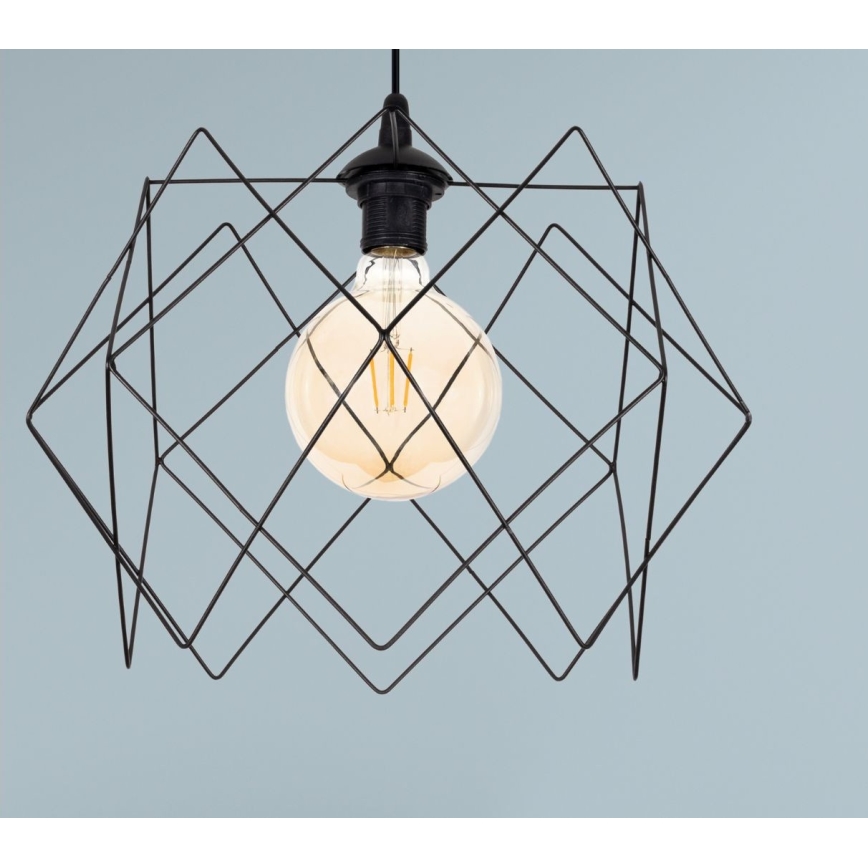 Candelabro suspenso GALL 1xE27/60W/230V preto