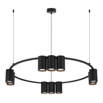 Candelabro suspenso GENESIS 10xGU10/8W/230V preto