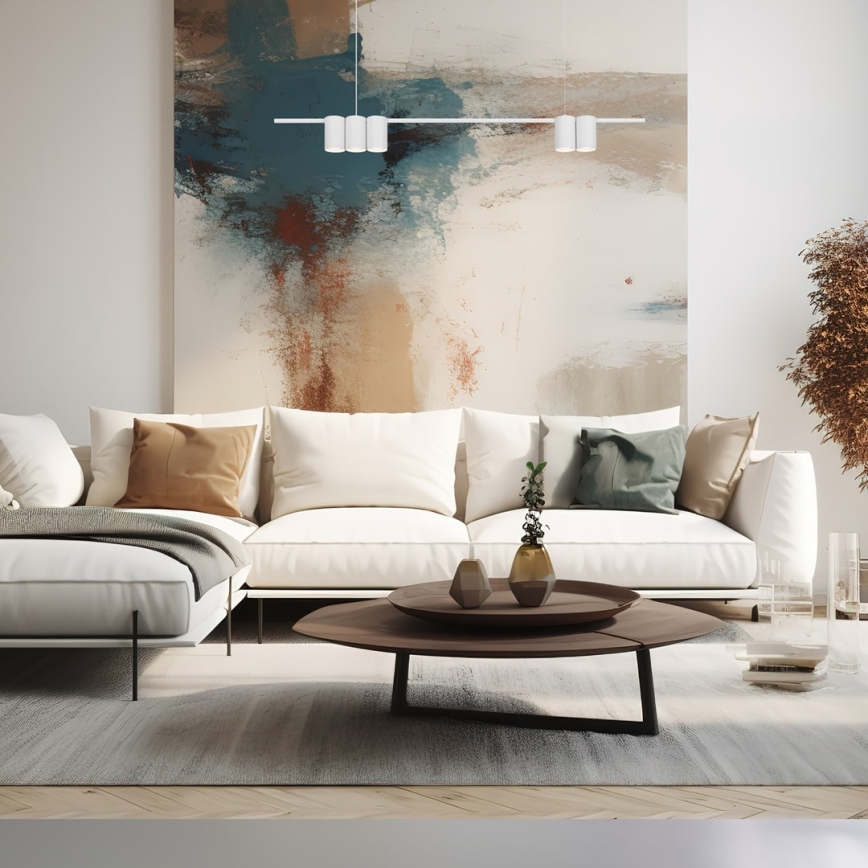 Candelabro suspenso GENESIS 5xGU10/8W/230V branco