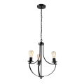 Candelabro suspenso GINA 3xE27/60W/230V preto