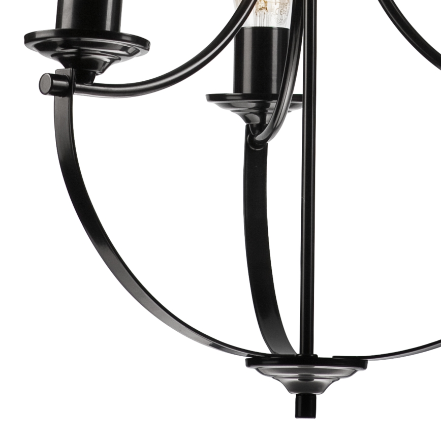 Candelabro suspenso GINA 3xE27/60W/230V preto