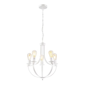 Candelabro suspenso GINA 5xE27/60W/230V branco