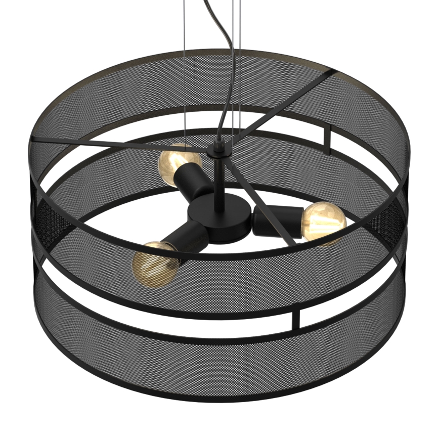 Candelabro suspenso GLUM 3xE27/60W/230V preto