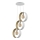 Candelabro suspenso HAPPY 3xE27/60W/230V branco/dourado