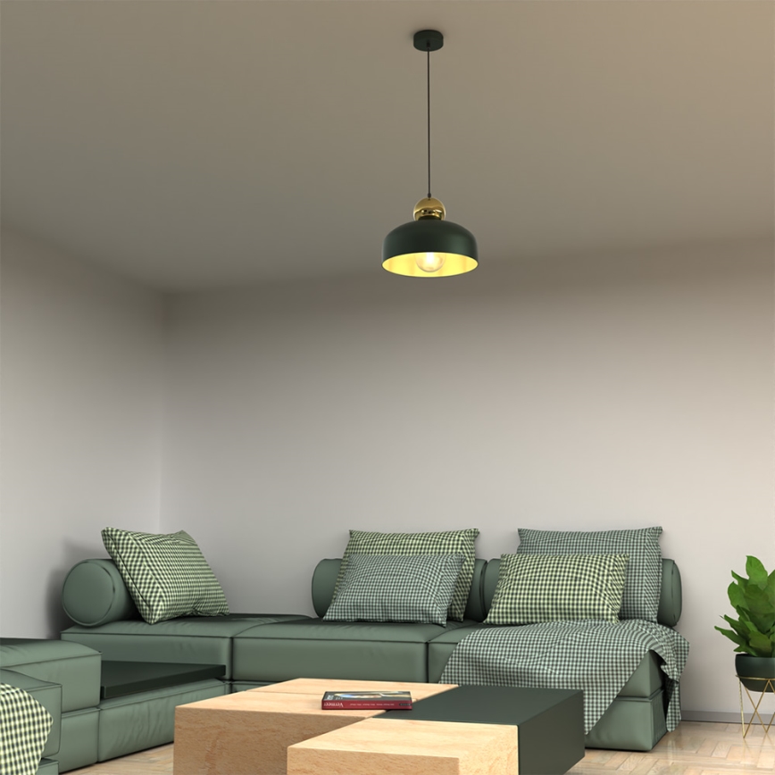 Candelabro suspenso HARALD 1xE27/60W/230V verde