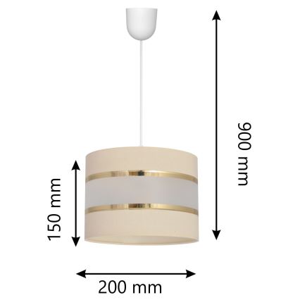 Candelabro suspenso HELEN 1xE27/15W/230V creme