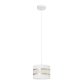 Candelabro suspenso HELEN 1xE27/15W/230V diâmetro 20 cm branco/dourado