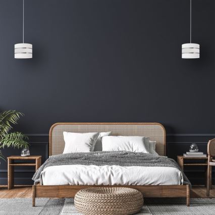 Candelabro suspenso HELEN 1xE27/15W/230V diâmetro 20 cm branco