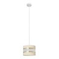 Candelabro suspenso HELEN 1xE27/15W/230V diâmetro 20 cm creme/dourado