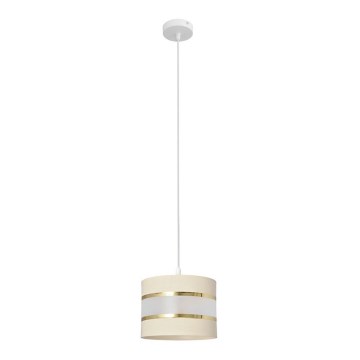 Candelabro suspenso HELEN 1xE27/15W/230V diâmetro 20 cm creme/dourado