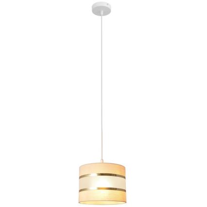 Candelabro suspenso HELEN 1xE27/15W/230V diâmetro 20 cm creme/dourado