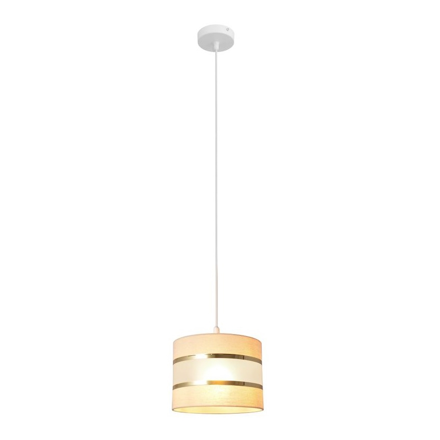 Candelabro suspenso HELEN 1xE27/15W/230V diâmetro 20 cm creme/dourado