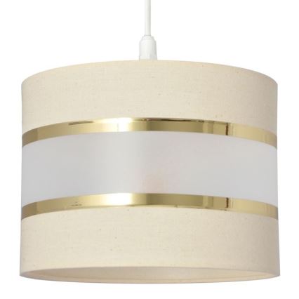 Candelabro suspenso HELEN 1xE27/15W/230V diâmetro 20 cm creme/dourado