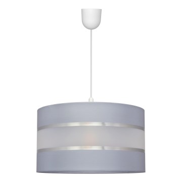 Candelabro suspenso HELEN 1xE27/15W/230V diâmetro 35 cm cinzento/prateado