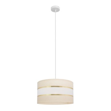 Candelabro suspenso HELEN 1xE27/15W/230V diâmetro 35 cm creme/dourado
