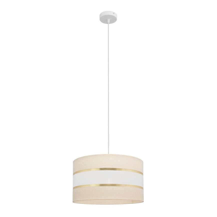 Candelabro suspenso HELEN 1xE27/15W/230V diâmetro 35 cm creme/dourado