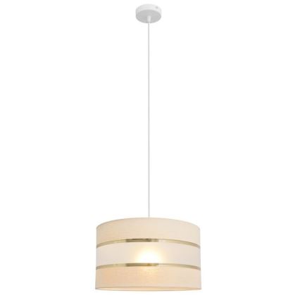 Candelabro suspenso HELEN 1xE27/15W/230V diâmetro 35 cm creme/dourado