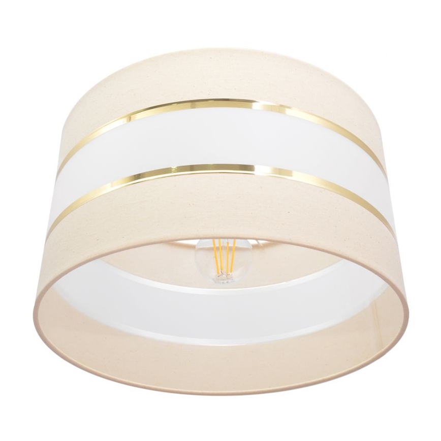 Candelabro suspenso HELEN 1xE27/15W/230V diâmetro 35 cm creme/dourado