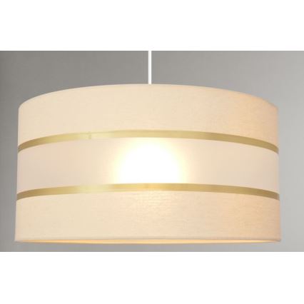 Candelabro suspenso HELEN 1xE27/15W/230V diâmetro 40 cm creme/dourado