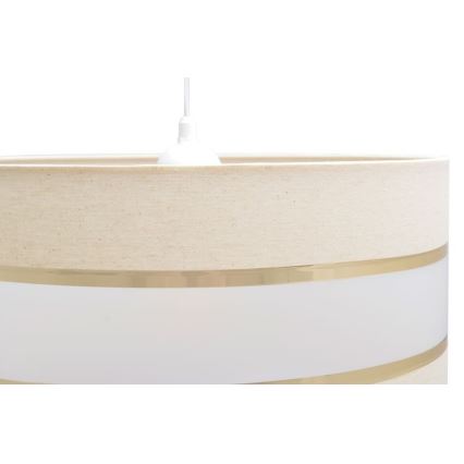 Candelabro suspenso HELEN 1xE27/15W/230V diâmetro 40 cm creme/dourado