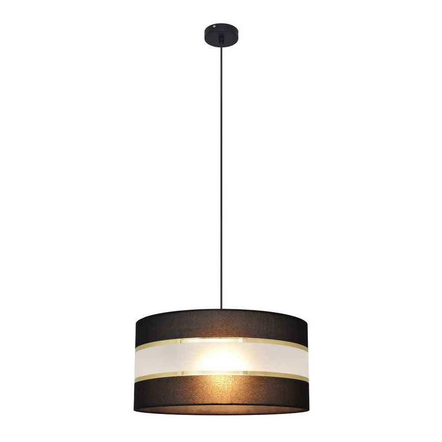 Candelabro suspenso HELEN 1xE27/15W/230V diâmetro 40 cm preto/dourado