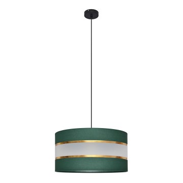 Candelabro suspenso HELEN 1xE27/15W/230V diâmetro 40 cm verde/dourada