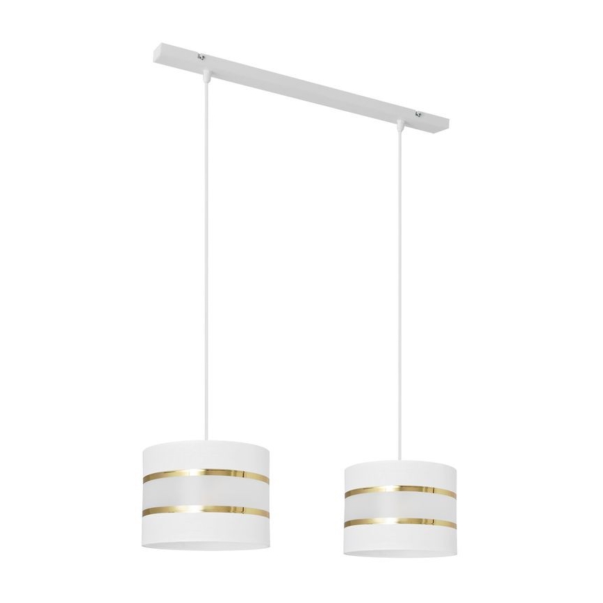 Candelabro suspenso HELEN 2xE27/15W/230V branco/dourado