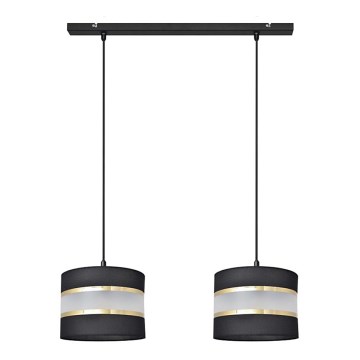Candelabro suspenso HELEN 2xE27/15W/230V preto/dourado