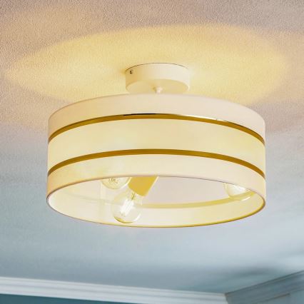 Candelabro suspenso HELEN 3xE27/15W/230V branco/dourado