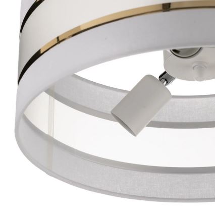 Candelabro suspenso HELEN 3xE27/15W/230V branco/dourado