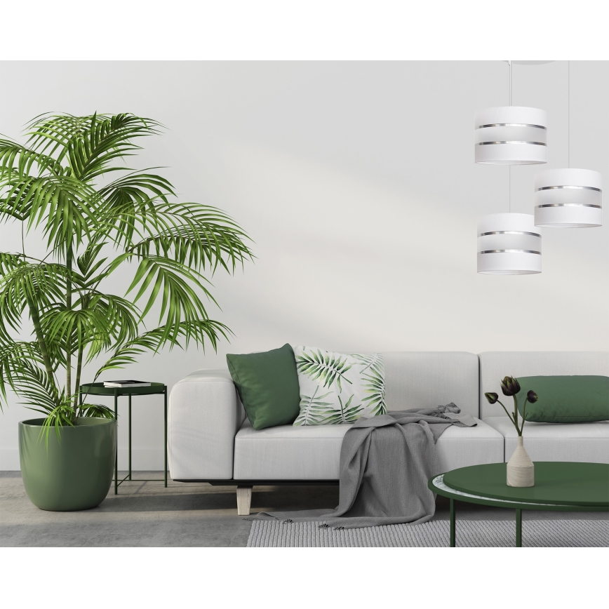 Candelabro suspenso HELEN 3xE27/15W/230V branco