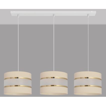 Candelabro suspenso HELEN 3xE27/15W/230V creme