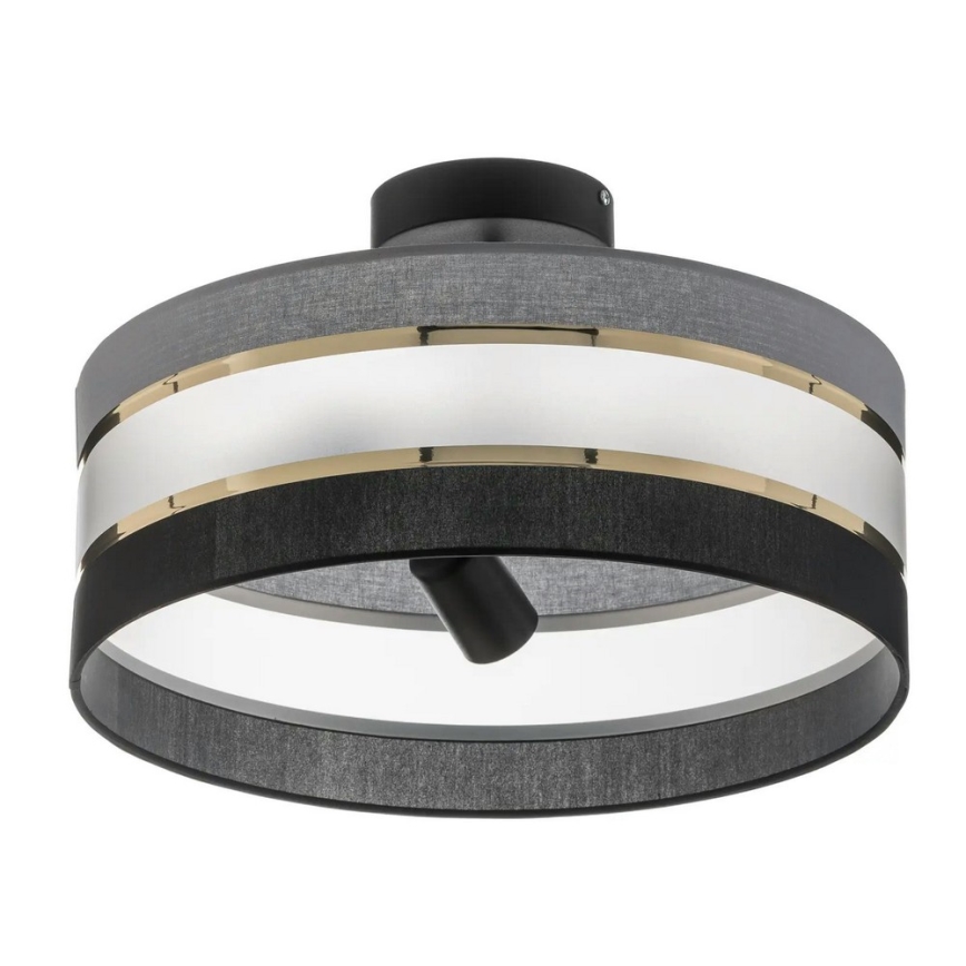 Candelabro suspenso HELEN 3xE27/15W/230V preto/cinzento/dourado