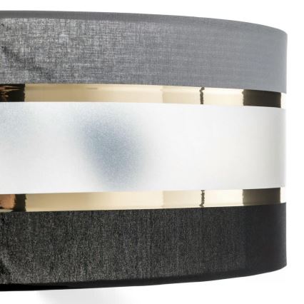 Candelabro suspenso HELEN 3xE27/15W/230V preto/cinzento/dourado