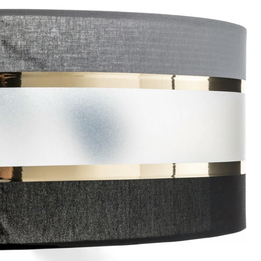 Candelabro suspenso HELEN 3xE27/15W/230V preto/cinzento/dourado