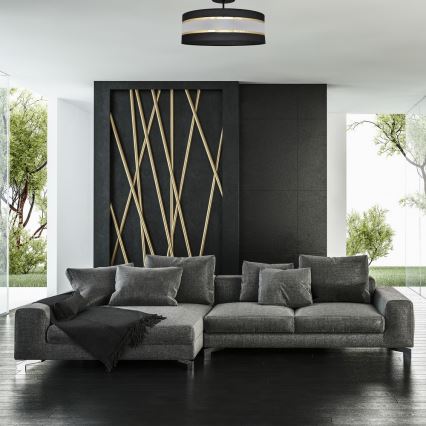 Candelabro suspenso HELEN 3xE27/15W/230V preto/dourado