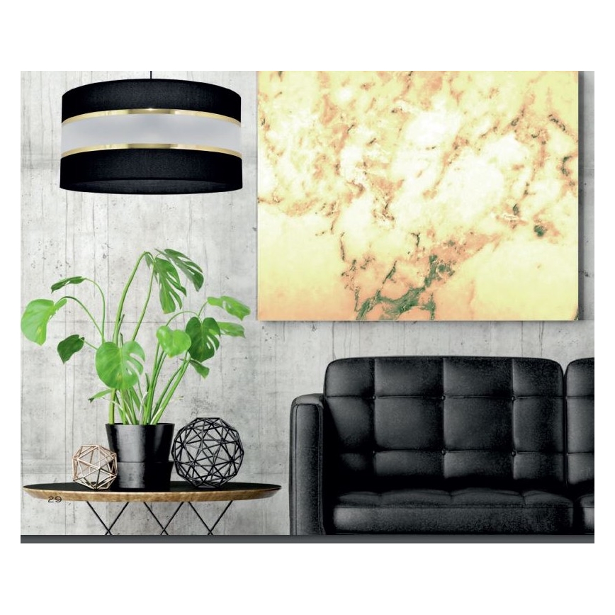 Candelabro suspenso HELEN 3xE27/15W/230V preto/dourado