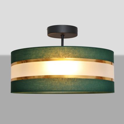 Candelabro suspenso HELEN 3xE27/15W/230V verde/dourada