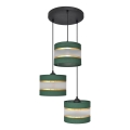 Candelabro suspenso HELEN 3xE27/15W/230V verde/dourada