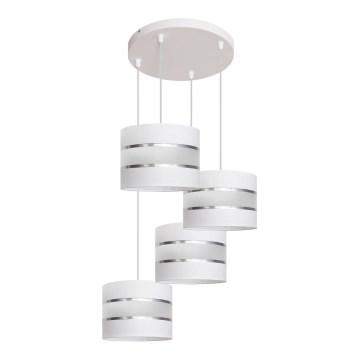 Candelabro suspenso HELEN 4xE27/15W/230V branco