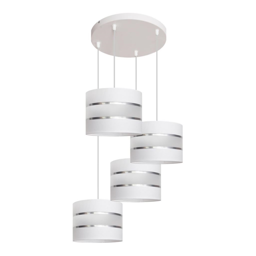 Candelabro suspenso HELEN 4xE27/15W/230V branco